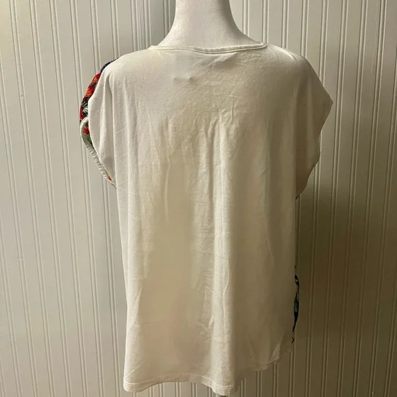 New Directions Multicolor Floral V-Neck Blouse - Picture 3 of 7